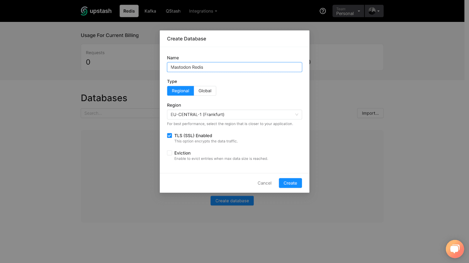 Create the database